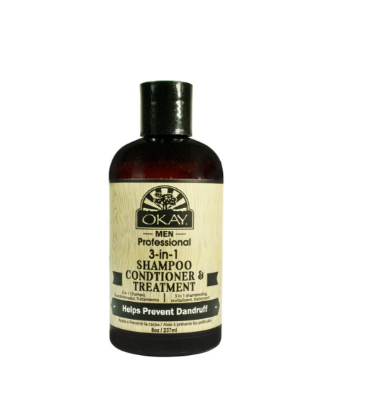 Okay 3 in 1 Men Shampoo Conditioner Treatment