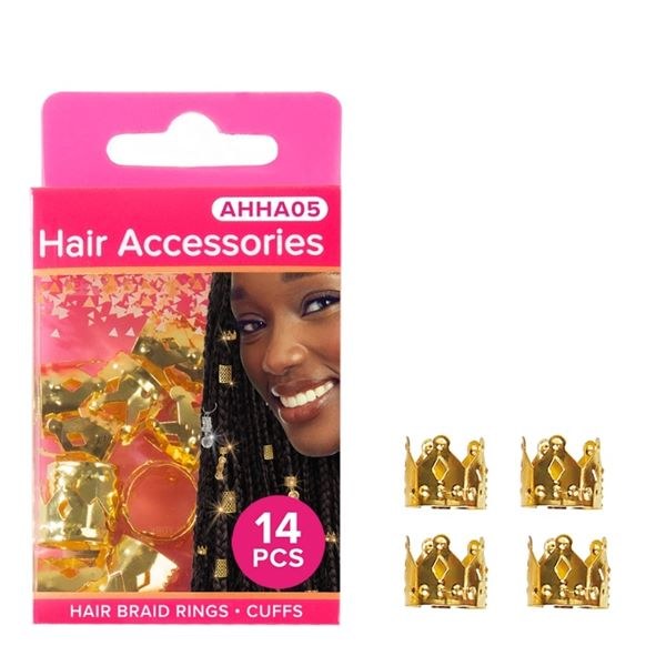 Absolute New York Pinccat Premium Dreadlocks & Braiding Hair Accessories - AHHA005 - Gold