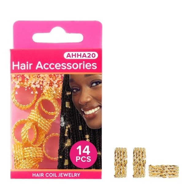 Absolute New York Pinccat Premium Dreadlocks & Braiding Hair Accessories - AHHA020 - Gold