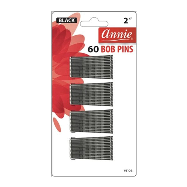 Annie 2" Bob Pin 60ct #3108 - Black