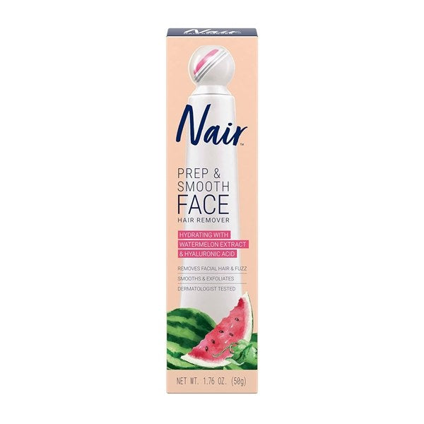 Nair Exfoliating Facial Hair Removal Cream 1.76oz - Watermelon