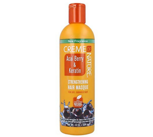 Creme of Nature Acai Berry & Keratin Strengthening Hair Masque for Dry Damaged Hair