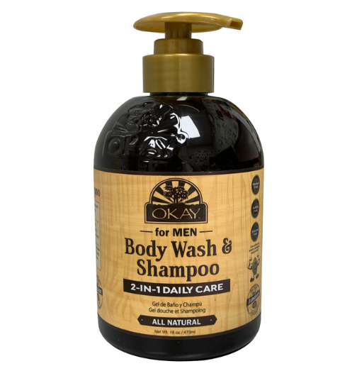 Okay for Men Body Wash and Shampoo 2 in 1 Daily Care