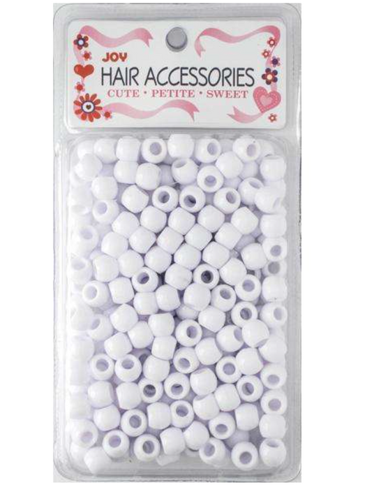 Annie Joy Large Hair Beads 240Ct White