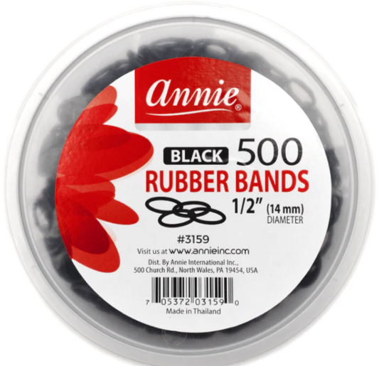 Annie Rubber Bands 500Ct Black