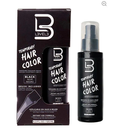 L3VEL3 Temporary Beard Hair Color – Black