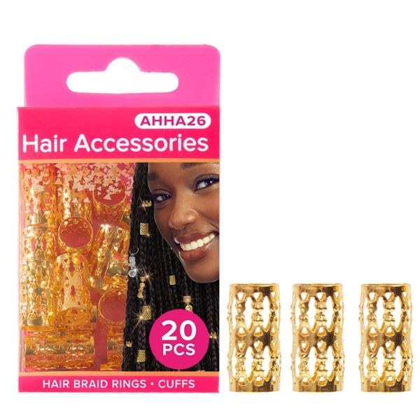 Absolute New York Pinccat Premium Dreadlocks & Braiding Hair Accessories - AHHA026 - Gold