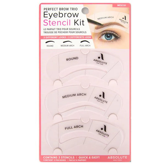 Absolute New York Perfect Brow Trio Eyebrow Stencil Kit - MESC01