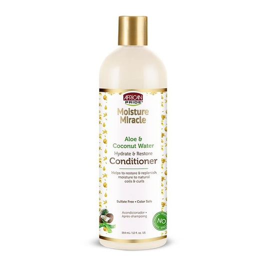 African Pride Moisture Miracle Aloe & Coconut Water Conditioner 12oz
