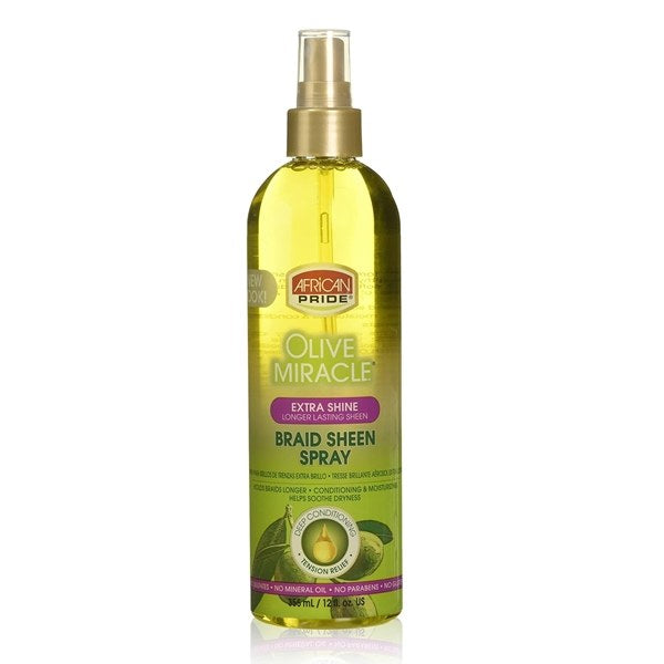 African Pride Braid Sheen Spray. Extra Shine 12oz