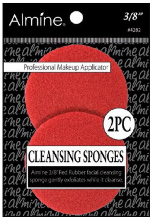 Almine 2 Pack Cleansing Sponge - 3/8" - #4282 - Red
