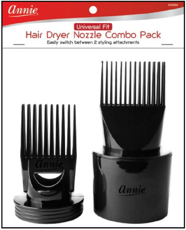 Annie Universal Fit Hair Dryer Nozzle Combo Pack #2988