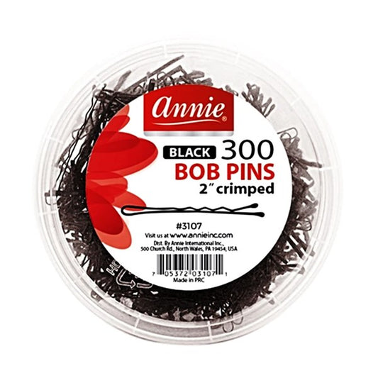 Annie 2" Bob Pin Crimped 300ct #3107 - Black