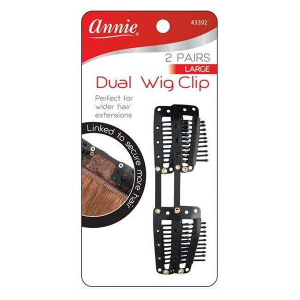 Annie Dual Wig Clip Large Two Pairs #3392