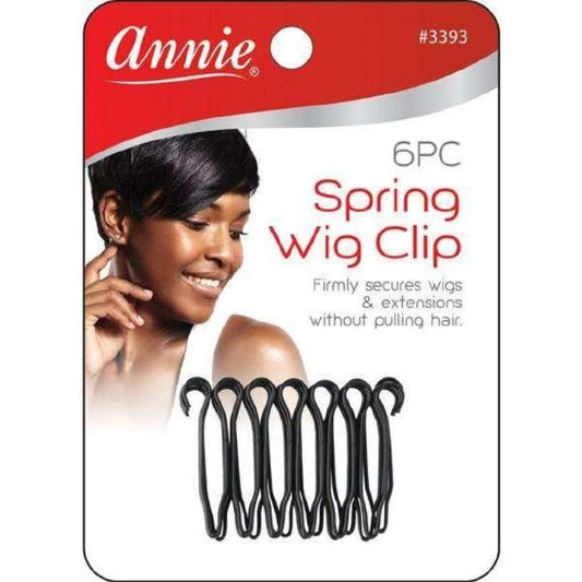 Annie Spring Wig Clip 6ct #3393 - Black