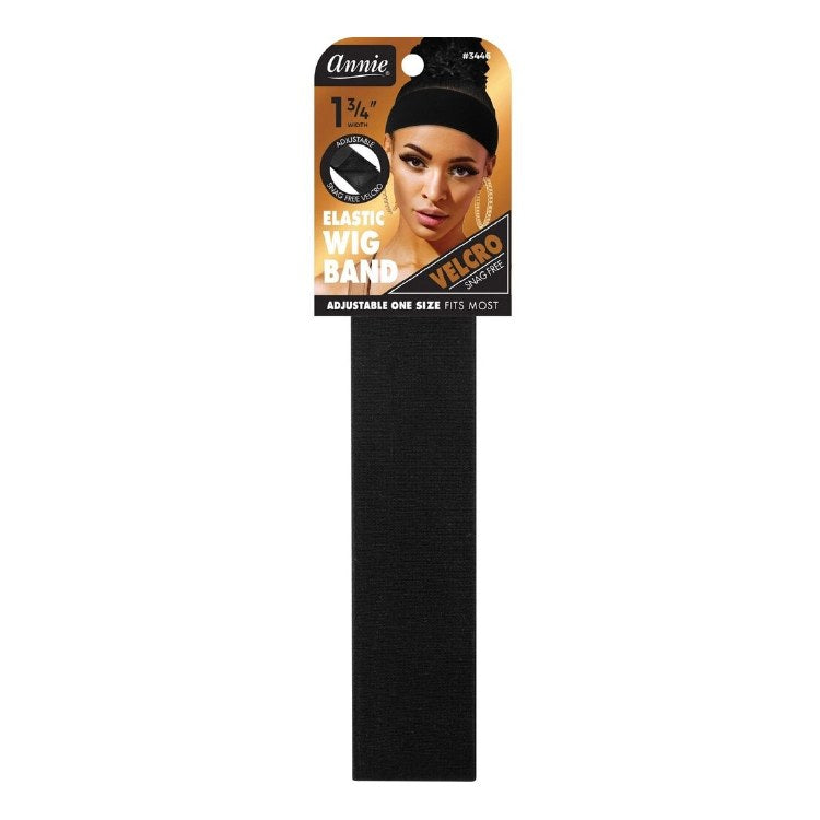 Annie Elastic Velcro 1 3/4" Wig Band #3446 - Black