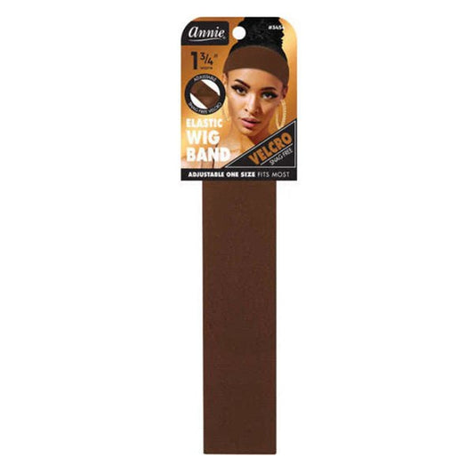 Annie Elastic Velcro 1 1/8" Wig Band #3452 - Brown