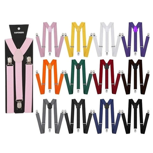Elastic Y-Back Suspender #BR0511 - Black