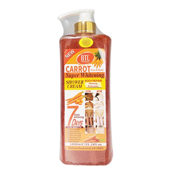 BTL Shower Cream 1000ml - Carrot