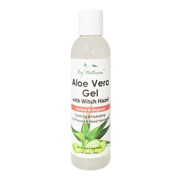 By Natures Aloe Vera Gel with Witch Hazel 6oz