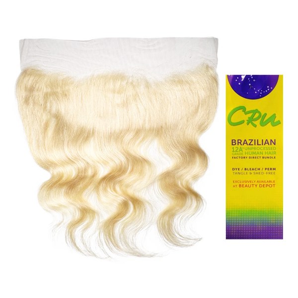 CRU 12A Body Wave Unprocessed Human Hair Closure - 13x4 - 10" - # 613
