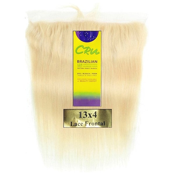 CRU 12A Straight Unprocessed Human Hair Closure - 13x4 - 12" - # 613