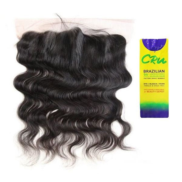 CRU 9A Body Wave Unprocessed Human Hair Closure - 13x4 - 14" - # 1