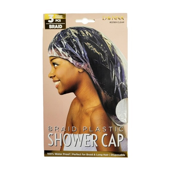 Donna Braid Plastic Shower Cap #22169 - Clear