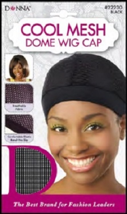 Donna Cool Mesh Dome Wig Cap #22230 - Black