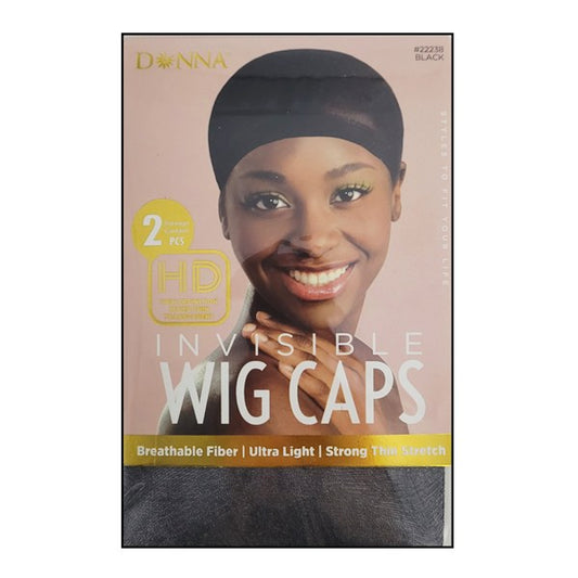 Donna HD Invisible Wig Caps (2pcs) #22238 - Black