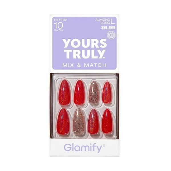 Glamify Yours Truly Mix & Match Press-On Nails - NTYT01 Almond Long - 36 Nails
