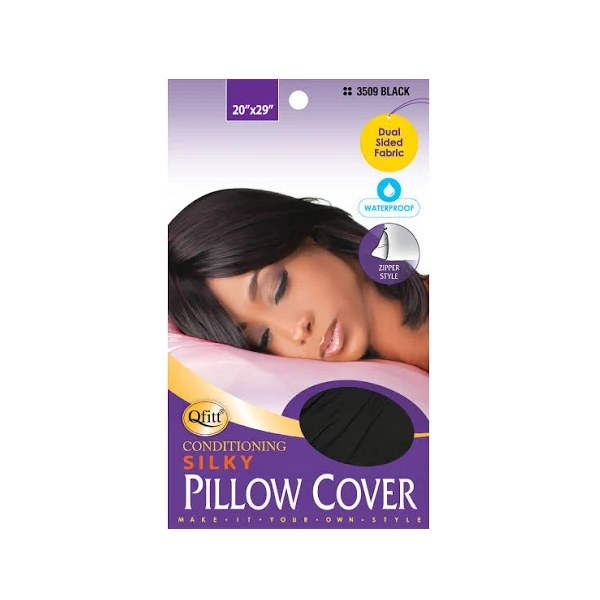 Qfitt Silky Conditioning Pillow Cover #3509 - Black