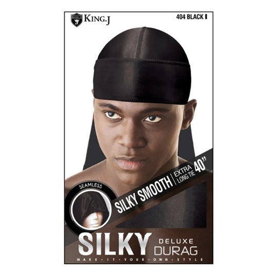 King J Silky Deluxe Durag #404 - Black