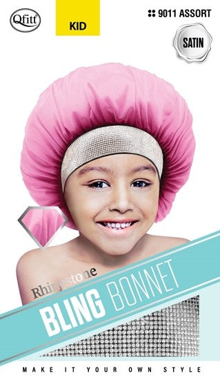 Qfitt Bling Bonnet Rhinestone Satin #9011 Assorted Colors
