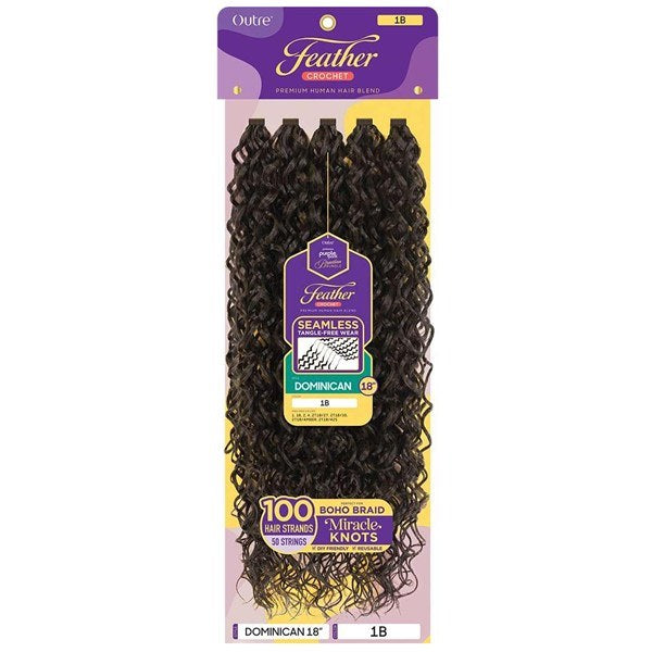 Feather Crochet Dominican 18 Inch - # 1