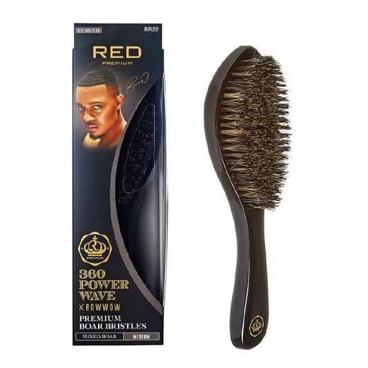 360 Power Wave Boar Curved Wave Brush #BR22 - Medium