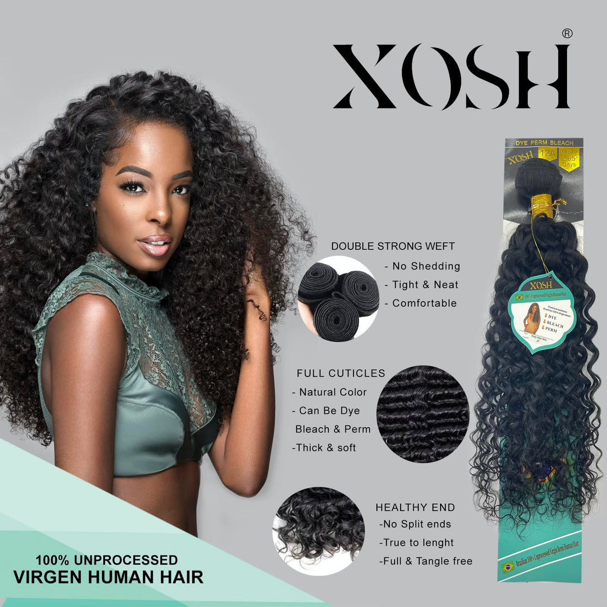 Xosh 100% Unprocessed Virgin Human Hair
