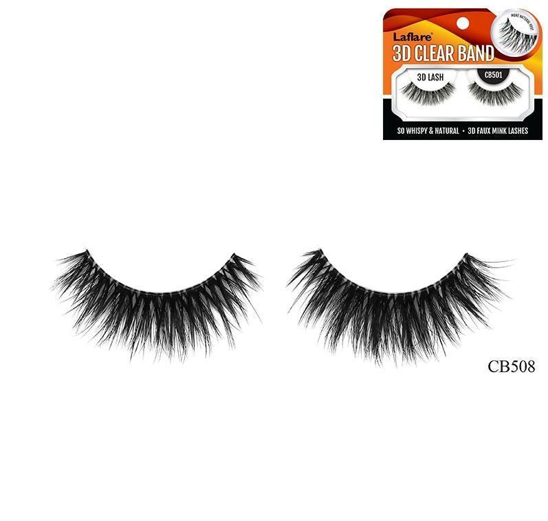 Laflare 3D CLEAR BAND FAUX MINK EYELASHES