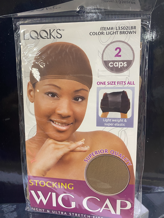 Looks Stocking Wig Cap Beige/Brown