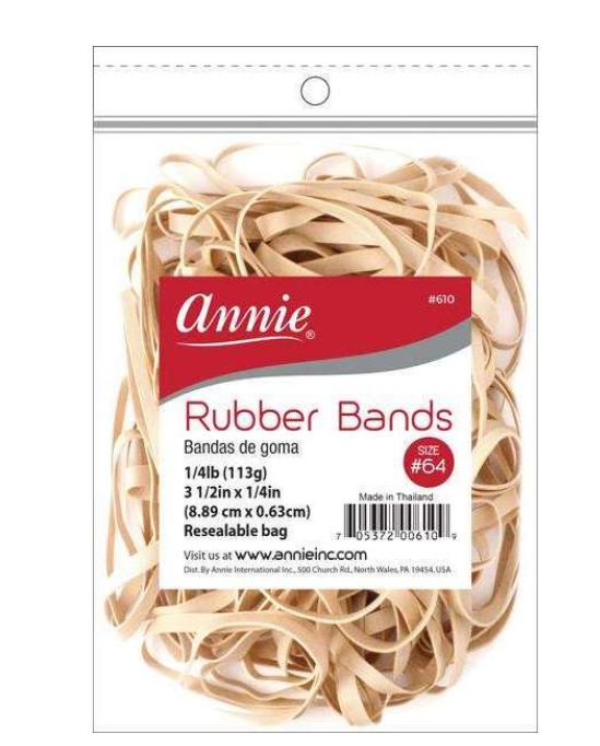 Annie Rubber Band 3 1/2" x 1/4", 1/4 lb Beige