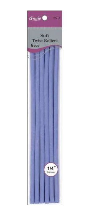 Annie Soft Twist Rollers 10in 6ct Lavender