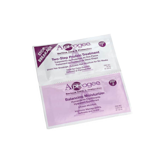 Aphogee Two Step Protein Treatment & Balanced Moisturizer Packette