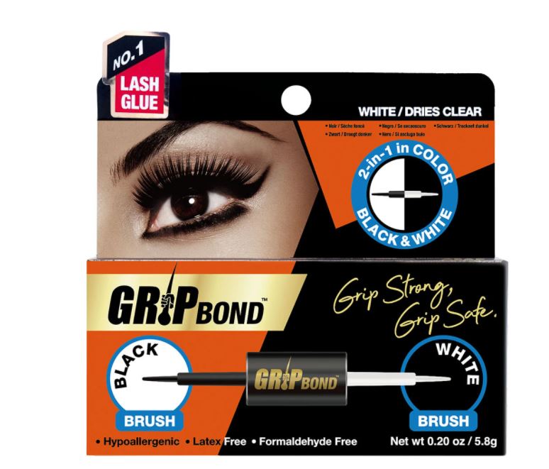 Grip Bond Latex-Free Lash Adhesive - Black & White/Dual Paddle or Brush