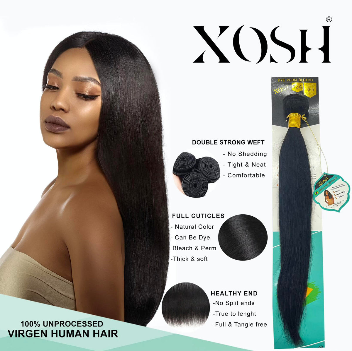 Xosh 100% Unprocessed Virgin Human Hair